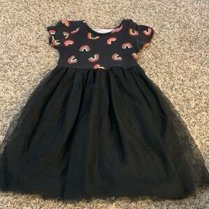 Black rainbow tulle dress Size Medium 7/8